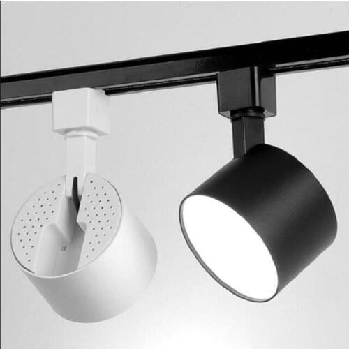 2wires 1phase 12W 15W 20W COB Track Lamp Lights Rail Spotlights Leds Tracking Fixture Spot Lights Reflectors for clothes Store