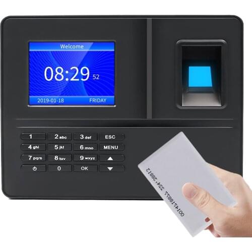 Donnwe F30 USB Employees & Adminis Support Biometric Time Attendance Clock Recorder