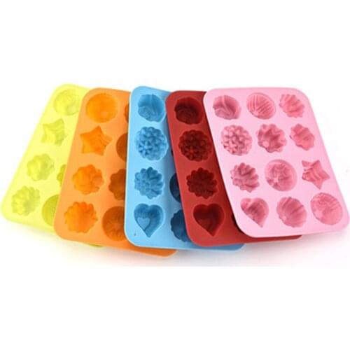 Flower Shaped Silicone Cake Soap Mold Chocolate Molds Wax Melt Molds Flower Baking Candy Craft Moulds Fondant Cake Decoration