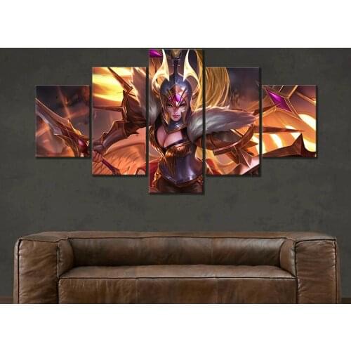 War Angel Freya Mobile Legends Games Poster HD Wall Pictures Canvas Paintings for Home Decor Wall Art