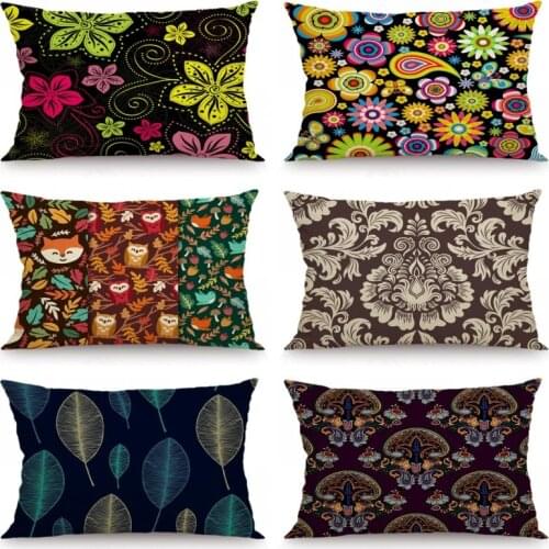 XUNYU Cushion Cover Cartoon Flowers Pillow Case Decorative Throw Pillow Cover JX010