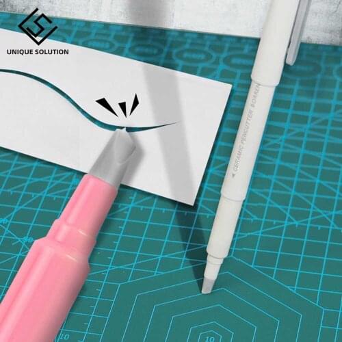 Japan Ceramic Creative Paper Cutter Pen Knife Wearable Durability Ceramic Pen Cutter Cutting Paper for Crafts Notebook DIY Stati