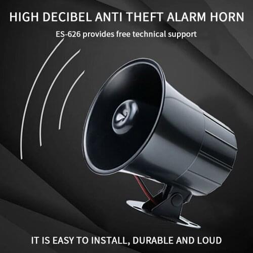 12 VDC ALARM SIREN Wired Alarm Siren Horn Outdoor for Home Alarm System Security Loudly Sound Siren 110DB