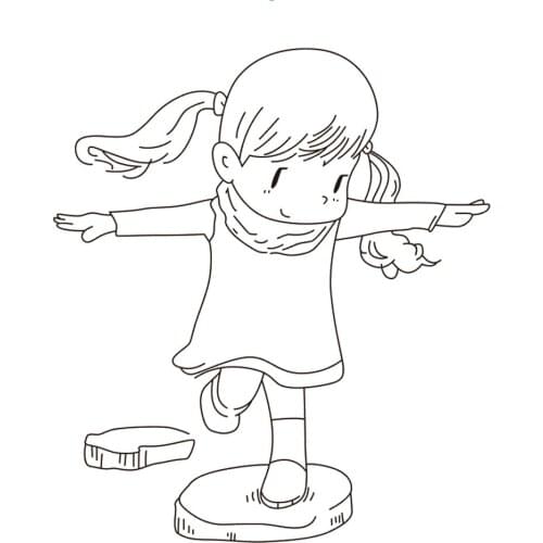 10x8 Girl diving Transparent Clear Silicone Stamp Seal for DIY scrapbooking photo album Decorative clear stamp