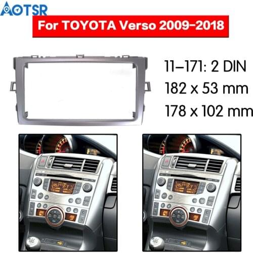 2din Radio Fascia for TOYOTA Verso 2009-2018 Installation Dash Frame Adapter car DVD player ABS CD place mp3 radio frame