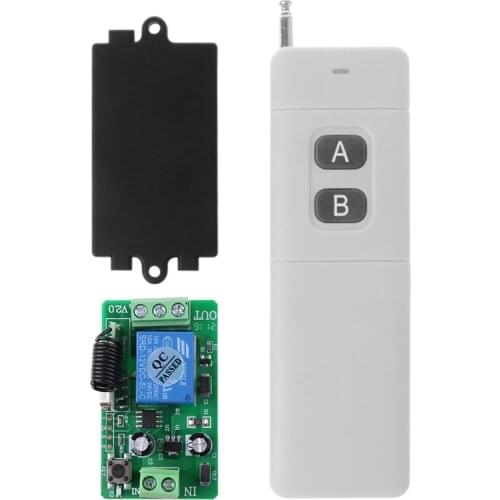 3000m Long Range DC 12V 2CH RF Wireless Remote Control Switch System 315 Mhz 2-Key Transmitter + Receiver