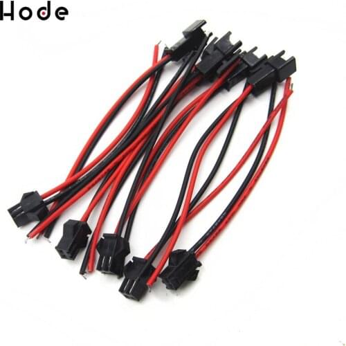 5Pairs 20cm Long JST SM 2Pins Plug Male to Female Wire Connector