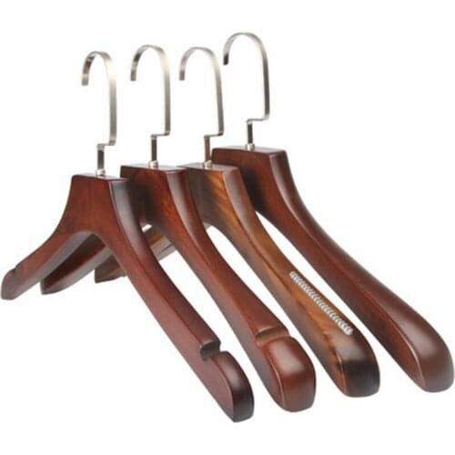 5 pcs/lot Antique Solid Wood Coat Hangers for Adult Wooden Kids Clothes Hanger Garment Shop Display