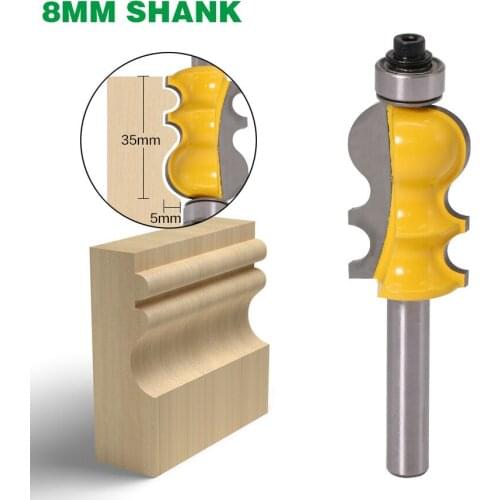 Casing & Base Molding Router Bit 8mm Shank Line Knife Woodworking Milling Cutter