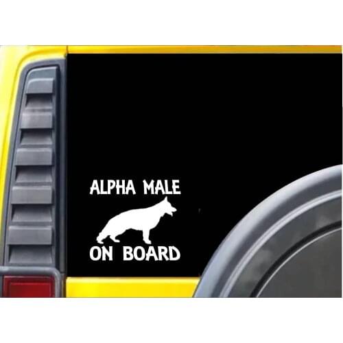 Alpha Male German Shepherd Dog K249 6 Inch sticker Schutzhund training decal Sticker15cm