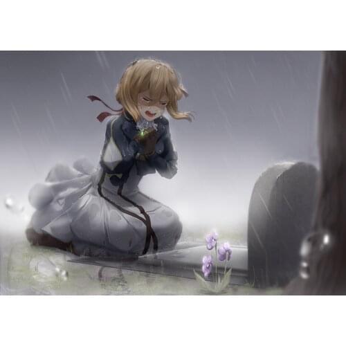 DIY Diamond Painting Violet Evergarden Wall Art Cross Stitch Picture 5d Embroidery Anime Full Round Drill Home Decoration Gifts
