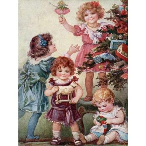 Diamond Painting Cross Stitch Character Kid Full Square Round Diy 5d Diamond Embroidery Picture Rhinestone Art Gift