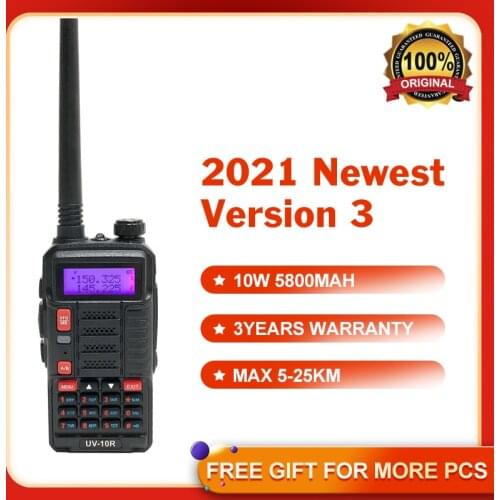 Baofeng Original Walkie talkies for hunting 10km 5800mah 10W baofeng uv 10R USB charging long range woki toki radios