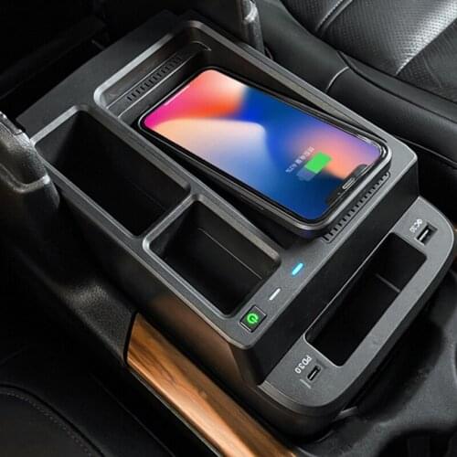 15W QI car wireless charger fast mobile phone charger accessories for Honda CRV CR-V charging plate armrest box charging case