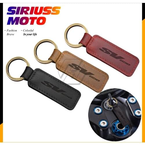 Motorcycle Cowhide Keychain Key Ring Case for Suzuki SV650 SV 650 SV650X SV650S Key
