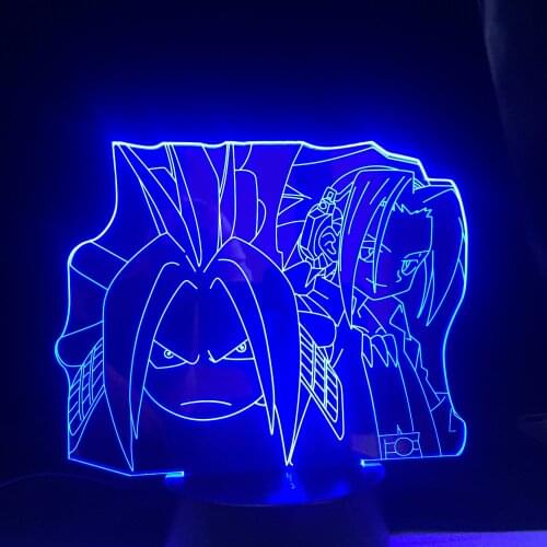 Dropshipping Anime Shaman King Yoh Asakura 3D Led Light for Bedroom Decor Nightlight Kids Birthday Gift Manga Night Light