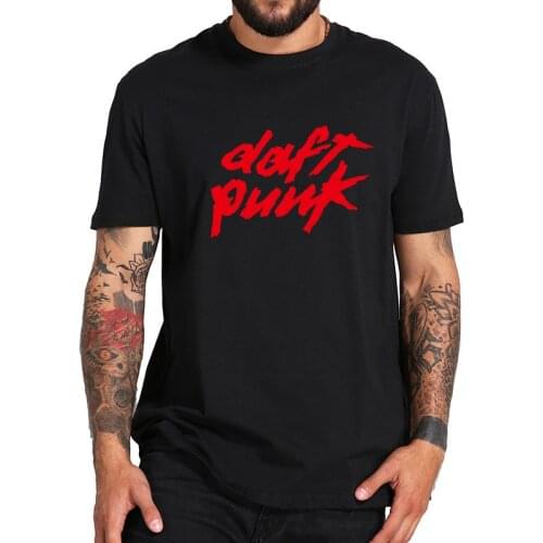 Daft Punk T Shirt Random Access Memories Tshirt Crew Neck Basic Tee Tops French Electronic Duo 100% Cotton Soft Short Sleeve