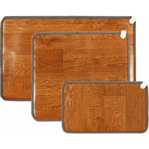 Leather Heating Foot Mat Warmer Electric Heating Pads Feet Leg Warmer Carpet Thermostat Warming Tools Home Office 3 Sizes