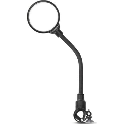 MTB Rearview Mirror Flexible Bicycle Safety Round Handlebar Mirror Replacement Conveninently and Simple Installation HL018A