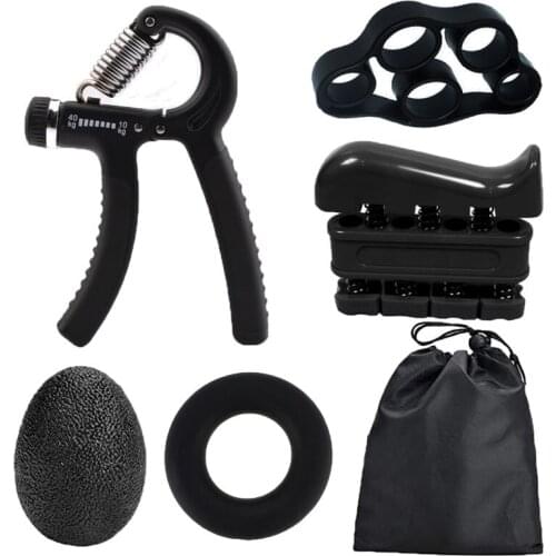 Workout Gripper Set Wrist Trainer Ball Stretcher Finger Expander Hand Grip Strengthener Forearm Muscle Power Exercise Equipment