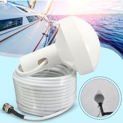 New GPS Active Marine Navigation Antenna 10 Meters With BNC Male Plug Connector