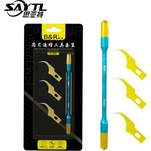 CPU IC Glue Remover Knife Multifunctioal Thin blade motherboard BGA chip glue Cleaning Scraping Pry Knife phone repair blade