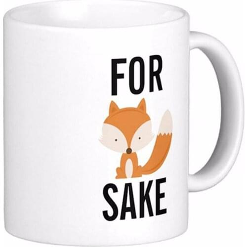 Oh For Fox Sake White Coffee Mugs Tea Mug Customize Gift By LVSURE Ceramic Mug Travel Coffee Mugs
