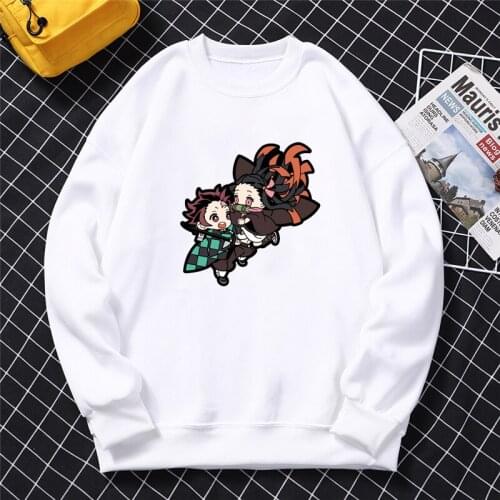 Demon Slayer Manga Autumn Men Pullover Casual Kawaii Nezuko and Tanjiro Printed Hoodies Harajuku Kimetsu No Yaiba Ropa Mujer
