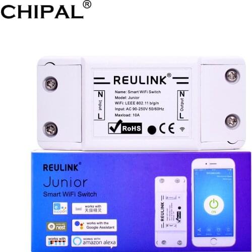 REULINK Junior WiFi Smart Switch Remote Controller Automation Wireless DIY Timer Module Domotica Works with Google Home Alexa