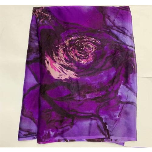 2020 Latest High Quality African Metallic Silk Fabric 5 Yards Silk Fabric For Ladies Party Clothing Sewing Materials! LXF1010192