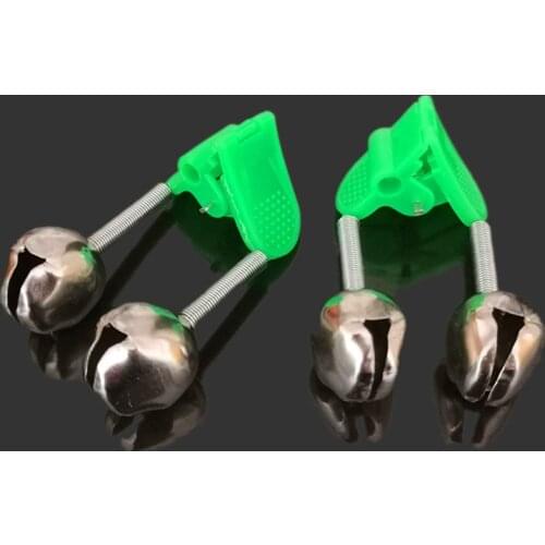 5/10pcs Fishing Bite Alarms with Light Fishing Rod Bell Rod Clamp Tip Clip Bells Ring Green ABS Fishing Accessories Outdoor