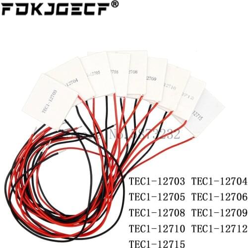TEC1-12706 12703 12704 12705 12708 12709 12710 12712 12715 Thermoelectric Cooler Peltier 40*40MM 12V Peltier Elemente Module