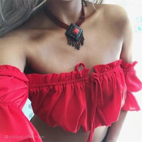 YGYEEG New Sexy Womens Crop Tops Ladies Off Shoulder Summer Tops Wear Frill Bralet Bandeau Boobtube Knitted Short Tank Tops 2018