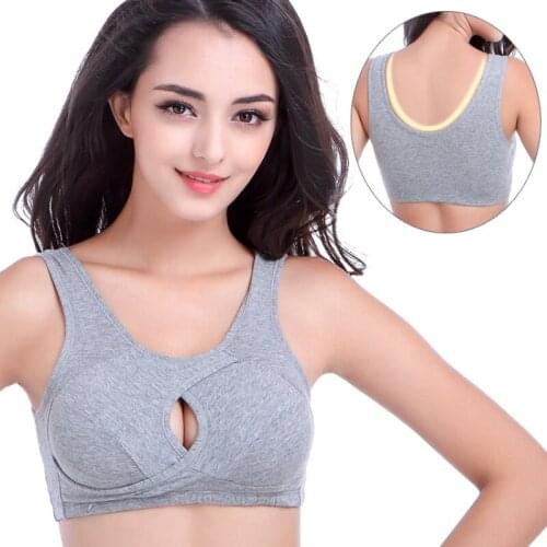 Plus Size Women Sports Fitness Bra Breathable Running Vest Cotton Patchwork Workout Tank Top Push Up Bra M-4XL