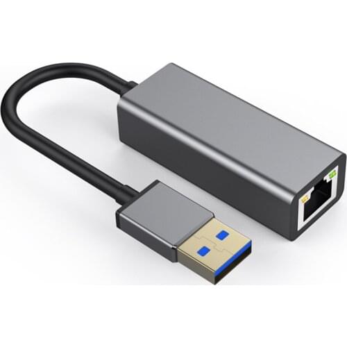 Aluminum Alloy USB 2.0/USB 3.0/Type-C to RJ45 Ethernet Network LAN Adapter for PC Tablet 10/100/100 Mbps RJ45 Converter Extender