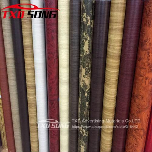 10/20/30/40/50/60CM Premium PVC Car Wrap Furniture Wood Grain Car Film Internal Stickers Waterproof Self-adhesive Car Sticker