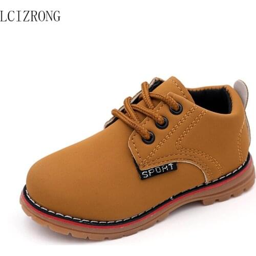 LCIZRONG New Boots Boy Shoes Kids Warm Winter Chidren Shoes 21- 25 Size Kid Boys Borwn Boots Fashion Lace Up Shoes