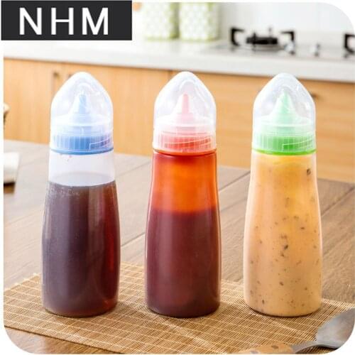 NHM 1 pcs tomato sauce squeeze plastic salad jam sauce bottle sauce bottle quality squeez Color random