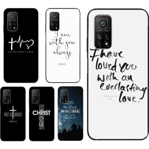 Christ Jesus Bible Verse Cross Case For POCO M3 Pro F3 X3 Pro Cover For Xiaomi Mi11 11Lite 11Pro Mi 10T Pro Note 10 Lite