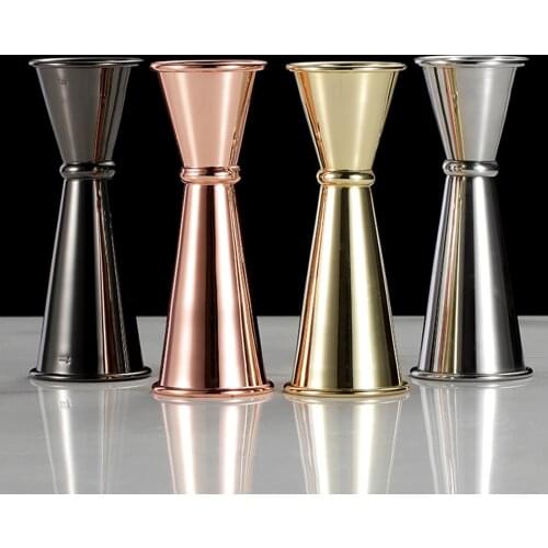 Double Spirit Bartender Stainless Steel with Measurements Scale Inside Dual Design Japanese Jigger Measure Cup Drinks Pour 2021
