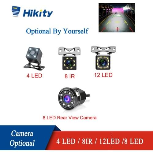 Hikity Car Rear View Camera Universal Backup Parking Camera 4/8/12 LED 8IR Night Vision Waterproof 170 Wide Angle HD Color Image