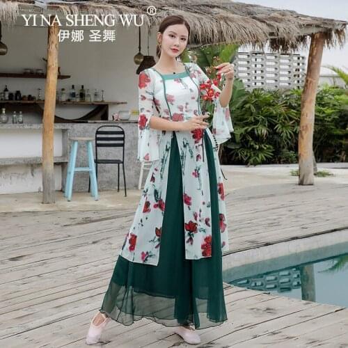 Belly Dance Training Suit Retro Oriental Belly Dance Dress Chinese Cheongsam Tulle Classic Han Uniform Female Performance Dress