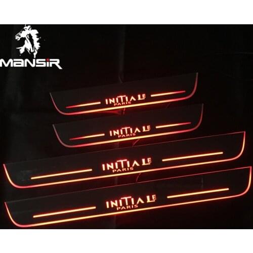 MANSiR LED Door Sill Lights For Renault Initiale Paris 2019 2020 Plate Guard Pathway Welcome Car Scuff Led Light Pedal Light