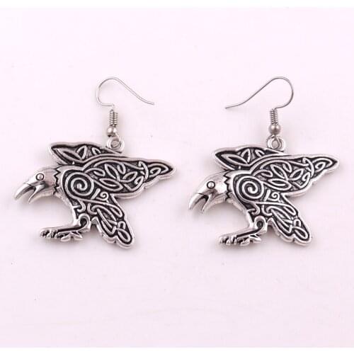Trends Crow Black Bird Dangle Earrings Raven Jewelry