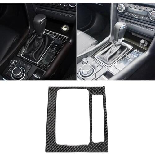 Carbon Fiber Right Car Gear Shift Panel Sticker Tape Decor for Mazda 3 Axela Automotive Interior Carbon Fiber Sticker
