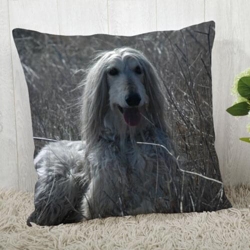 Customize Sighthound Dogs Animals Pillow Case Modern Home Decorative Pillowcase For Living Room 45X45cm,40X40cm A2020.4.29