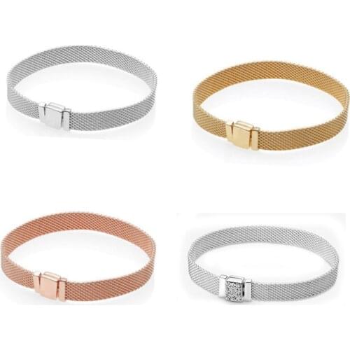 2021 New Free Shipping Authentic Reflexions Sparkling Clasp Bracelet Fit Original Clip Charm For Women DIY Jewelry Bead