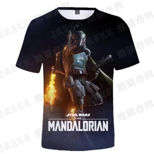 2021 New Star Wars T shirt Men Women Children The Mandalorian Boba Fett Tee Short Sleeve Baby Yoda T-shirt Summer Tops Clothing