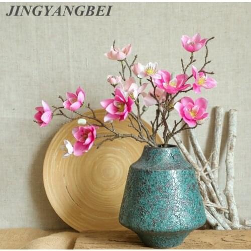 NEW 5 Head Orchid Branch Artificial Silk Flowers Wedding Party Decoration Fake Flowers Home Decor Garden Floral Dropshippers