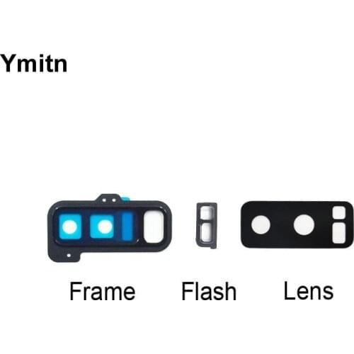 Black New Ymitn Housing Back Camera glass Lens Cover with Frame Flash Lamp For Samsung Galaxy Note 8 Note8 N950 N950F N950FD